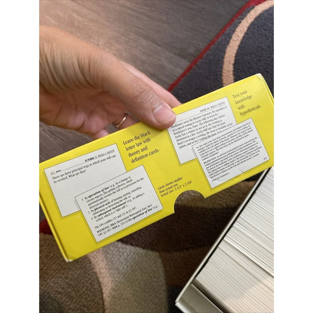Emanuel Law in a Flash Contracts Cards Flashcards Bar Exam Law School 2012 READ